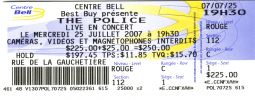 Police Ticket Stub