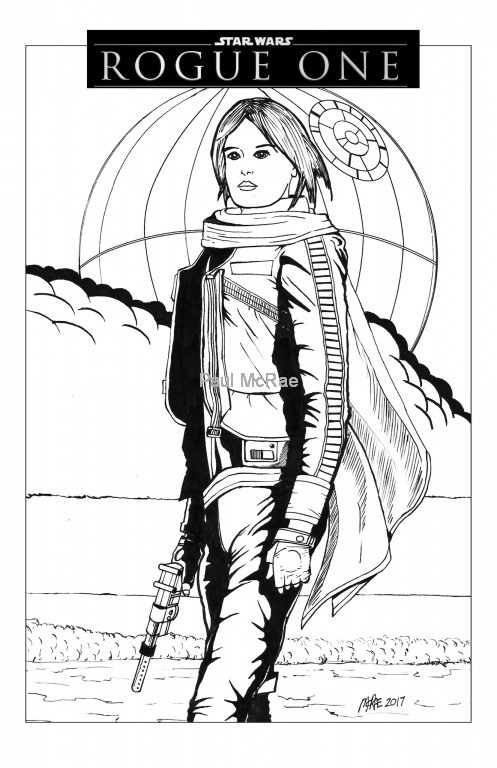 Rogue One Splash Page Inks